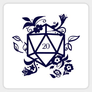 Polyhedral D20 Dice for Plant Lovers Dungeons Crawler and Dragons Slayer Tabletop RPG Addict Sticker